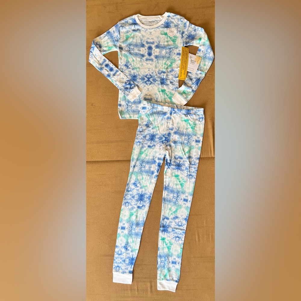 Burt’s Bees 2 piece pajama set, Tie Dye, Size 10, NWT
